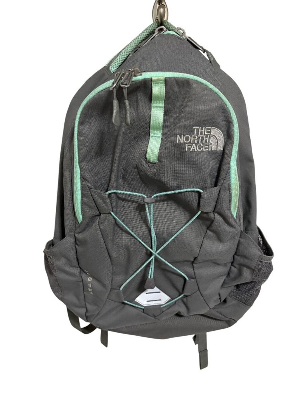 The North Face Backpack Gray Green FlexVent Daypack Laptop Bag - Picture 1 of 8